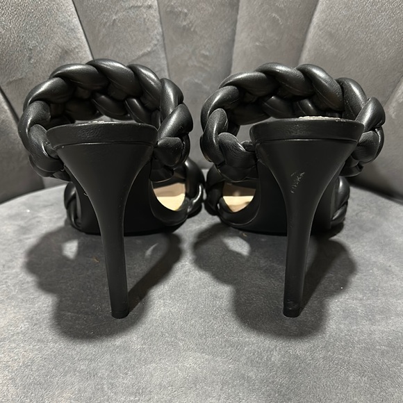 Steve Madden Black Braided Heels - Picture 3 of 6